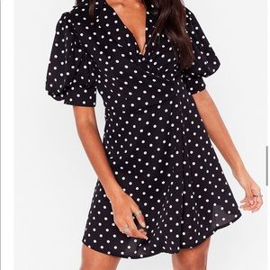 Black polka dot dress. Worn once.